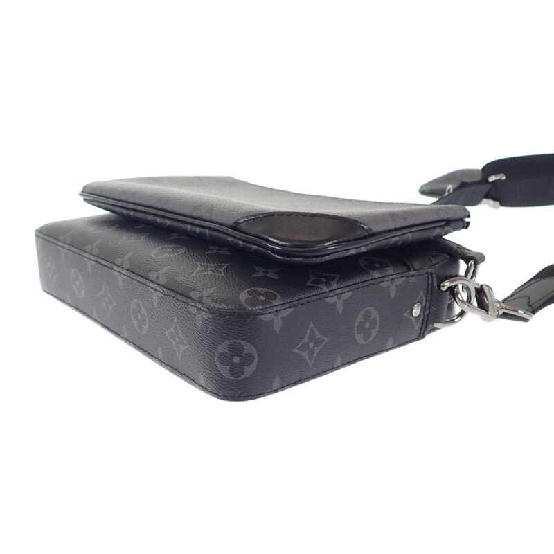 【中古】ルイヴィトン LOUIS VUITTON トリオ・メッセンジャー M69443 ショルダーバッグ モノグラムエクリプス ブラック シルバー金具 メンズ【Aランク】