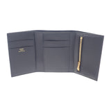 【中古】エルメス HERMES ベアン コンビネコンパクト 三つ折り財布 ヴォーマダム ブラック W刻印 ゴールド金具 レディース【SAランク】
