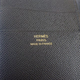 【中古】エルメス HERMES ベアン コンビネコンパクト 三つ折り財布 ヴォーマダム ブラック W刻印 ゴールド金具 レディース【SAランク】