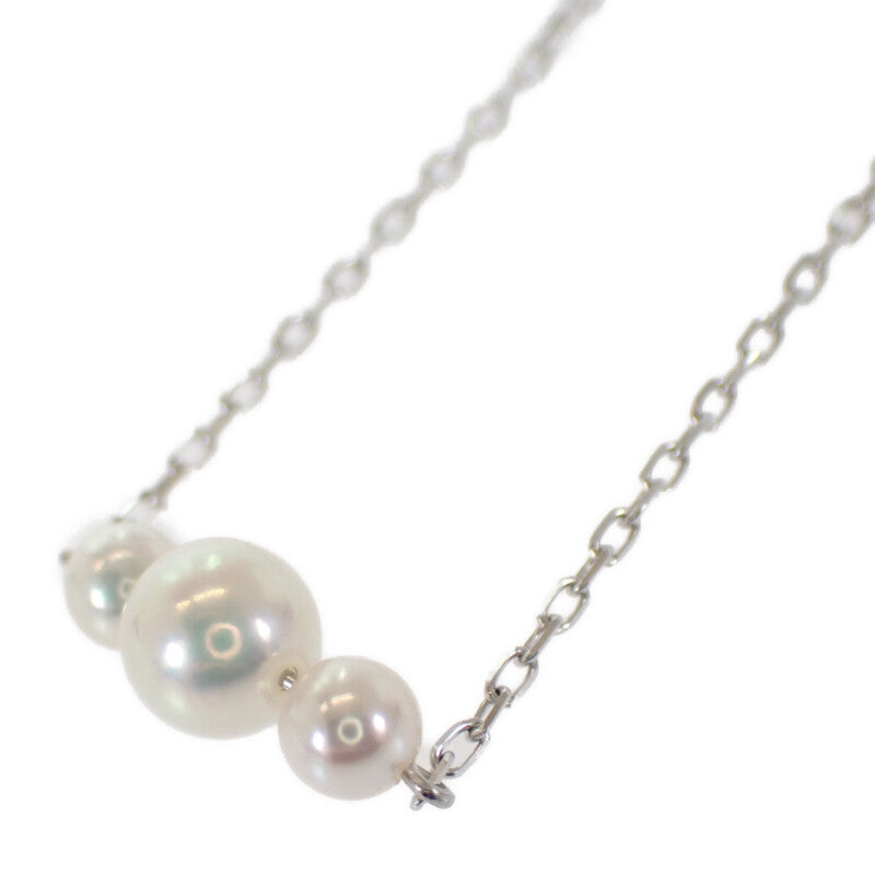 ミキモト MIKIMOTO パール ペンダント ネックレス アコヤ真珠 K18ホワイトゴールド レディース【中古】【Aランク】