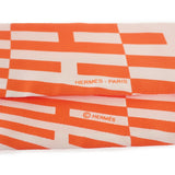 エルメス HERMES ツイリー OP'H 062423S_06 スカーフ シルク BLANC/ORANGE オレンジ レディース【中古】【SAランク】