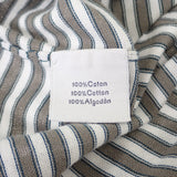 エルメス HERMES ボーダー ニット L 半袖Tシャツ コットン グレー ホワイト ネイビー メンズ【中古】【Aランク】