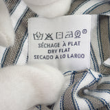 エルメス HERMES ボーダー ニット L 半袖Tシャツ コットン グレー ホワイト ネイビー メンズ【中古】【Aランク】