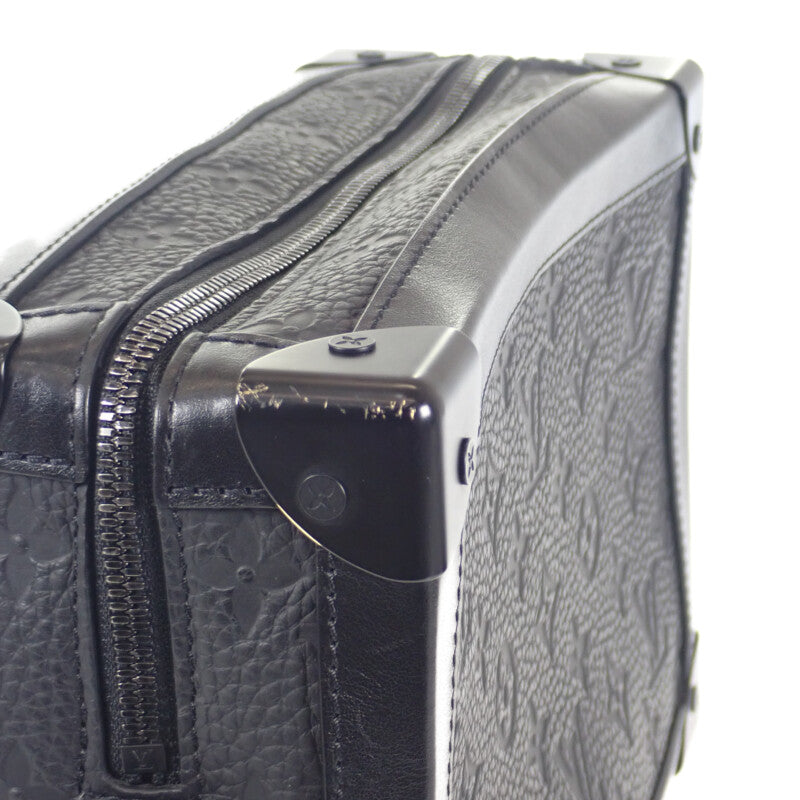 ルイヴィトン LOUIS VUITTON ソフトトランク M55700 ショルダーバッグ トリヨンモノグラム ブラック メンズ【中古】【ABランク】