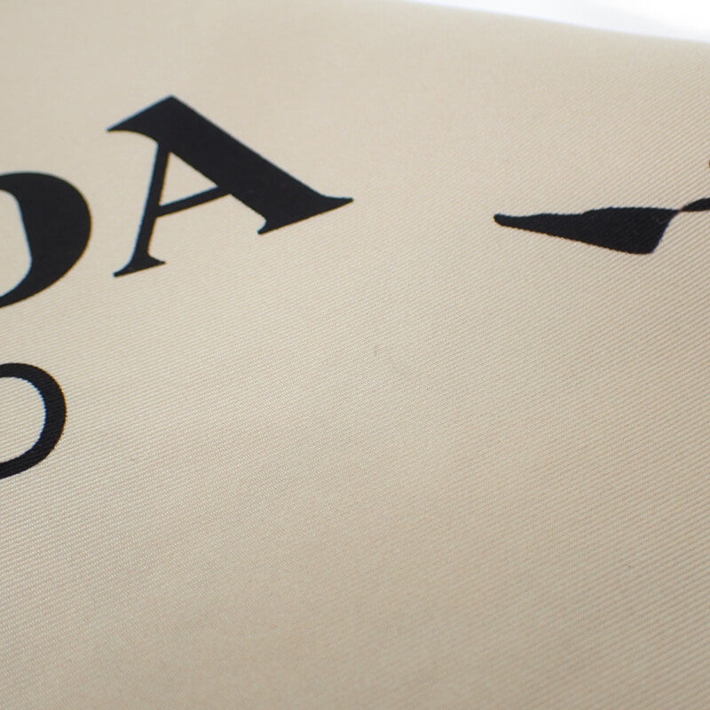 プラダ PRADA プリントツイルスカーフ 1FF004 スカーフ シルク クオーツ ベージュピンク レディース【中古】【Aランク】