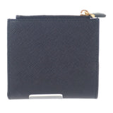 【中古】プラダ PRADA コンパクトウォレット 1ML047 二つ折り財布 サフィアーノ ブラック ゴールド金具 レディース メンズ【Aランク】