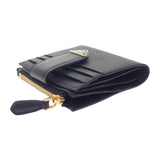 【中古】プラダ PRADA コンパクトウォレット 1ML047 二つ折り財布 サフィアーノ ブラック ゴールド金具 レディース メンズ【Aランク】