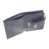 【中古】プラダ PRADA コンパクトウォレット 1ML047 二つ折り財布 サフィアーノ ブラック ゴールド金具 レディース メンズ【Aランク】