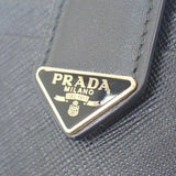 【中古】プラダ PRADA コンパクトウォレット 1ML047 二つ折り財布 サフィアーノ ブラック ゴールド金具 レディース メンズ【Aランク】