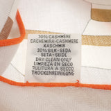 【中古】エルメス HERMES トライアングル・ジェアン H364113S09 スカーフ カシミヤ シルク グレージュ オレンジ モルドレ レディース【SAランク】