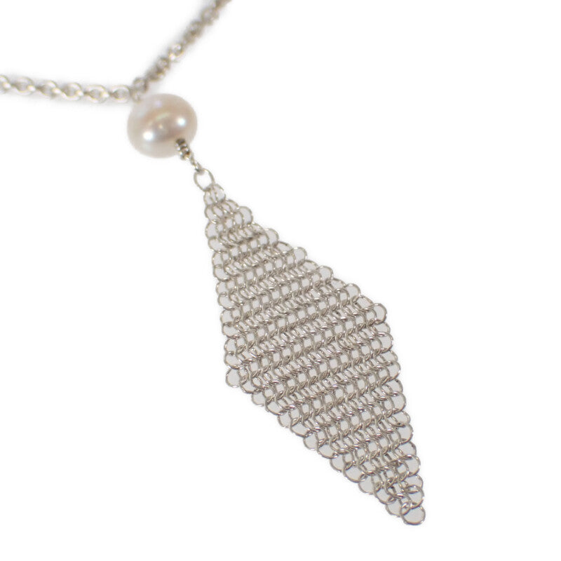 ティファニー TIFFANY&Co. メッシュ タッセル ペンダント ネックレス シルバー925 フレッシュパール シルバー レディース【中古】【Aランク】