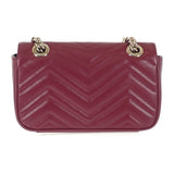 グッチ GUCCI GGマーモント ミニ 446744AADPJ6207 ショルダーバッグ レザー ロッソアンコーラ ボルドー レディース【中古】【Aランク】