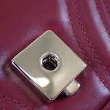 グッチ GUCCI GGマーモント ミニ 446744AADPJ6207 ショルダーバッグ レザー ロッソアンコーラ ボルドー レディース【中古】【Aランク】