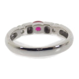 Pt900 R D デザインジュエリー リング Pt900プラチナ 10号 ルビー ダイヤモンド レディース【中古】【Aランク】