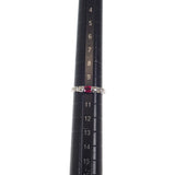 Pt900 R D デザインジュエリー リング Pt900プラチナ 10号 ルビー ダイヤモンド レディース【中古】【Aランク】