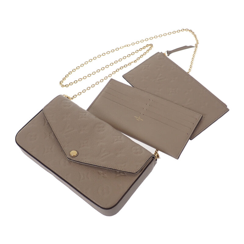 ルイヴィトン LOUIS VUITTON ポシェット・フェリシー M68697 ショルダーバッグ モノグラムアンプラント ベージュ トゥルトレール レディース【中古】【Aランク】