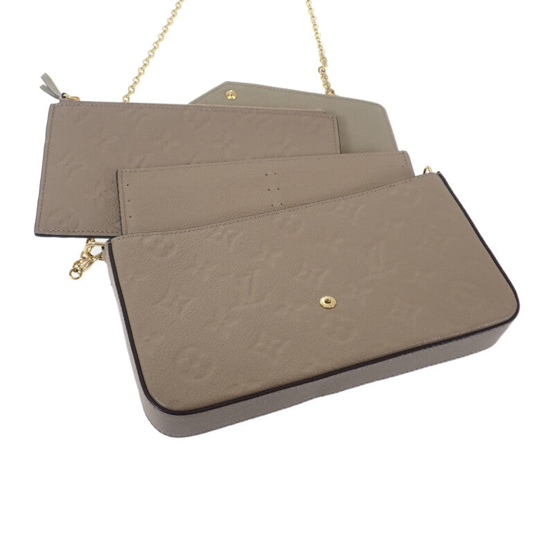 ルイヴィトン LOUIS VUITTON ポシェット・フェリシー M68697 ショルダーバッグ モノグラムアンプラント ベージュ トゥルトレール レディース【中古】【Aランク】