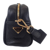プラダ PRADA ヴィッテロダイノ 1BH187 ショルダーバッグ レザー NERO ブラック レディース メンズ【中古】【Aランク】
