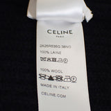セリーヌ CELINE ニット帽 リブ編み 2A25R535Q.38NO ニットキャップ ウール ブラック レディース メンズ【中古】【Aランク】