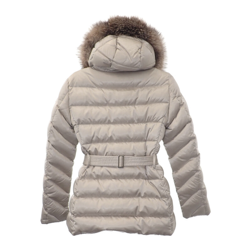 モンクレール MONCLER CUPIDONE 1 H20931A0013559685 ダウンジャケット ナイロン ブルーフロストフォックスファー グレー レディース【中古】【ABランク】