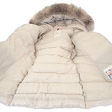 モンクレール MONCLER CUPIDONE 1 H20931A0013559685 ダウンジャケット ナイロン ブルーフロストフォックスファー グレー レディース【中古】【ABランク】