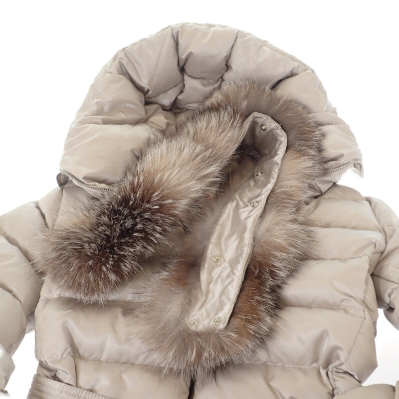 モンクレール MONCLER CUPIDONE 1 H20931A0013559685 ダウンジャケット ナイロン ブルーフロストフォックスファー グレー レディース【中古】【ABランク】