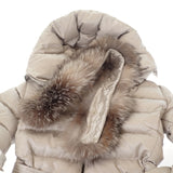モンクレール MONCLER CUPIDONE 1 H20931A0013559685 ダウンジャケット ナイロン ブルーフロストフォックスファー グレー レディース【中古】【ABランク】