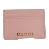 グッチ GUCCI スクリプト 7734280OP0N5909 カードケース レザー ライトピンク ゴールド金具 レディース【中古】【Sランク】