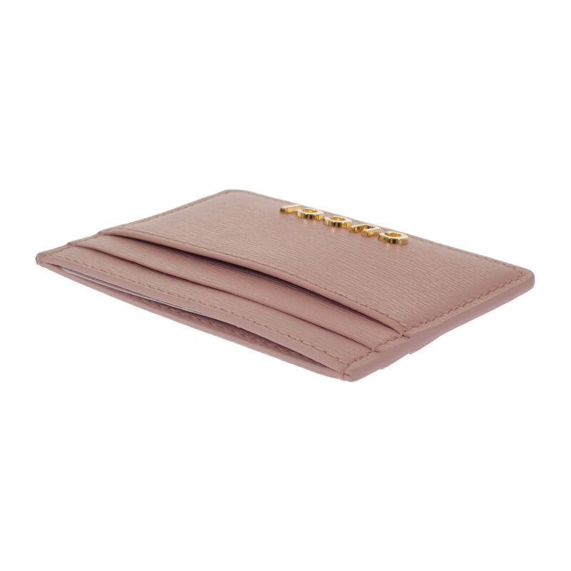 グッチ GUCCI スクリプト 7734280OP0N5909 カードケース レザー ピンク ゴールド金具 レディース【中古】【Sランク】