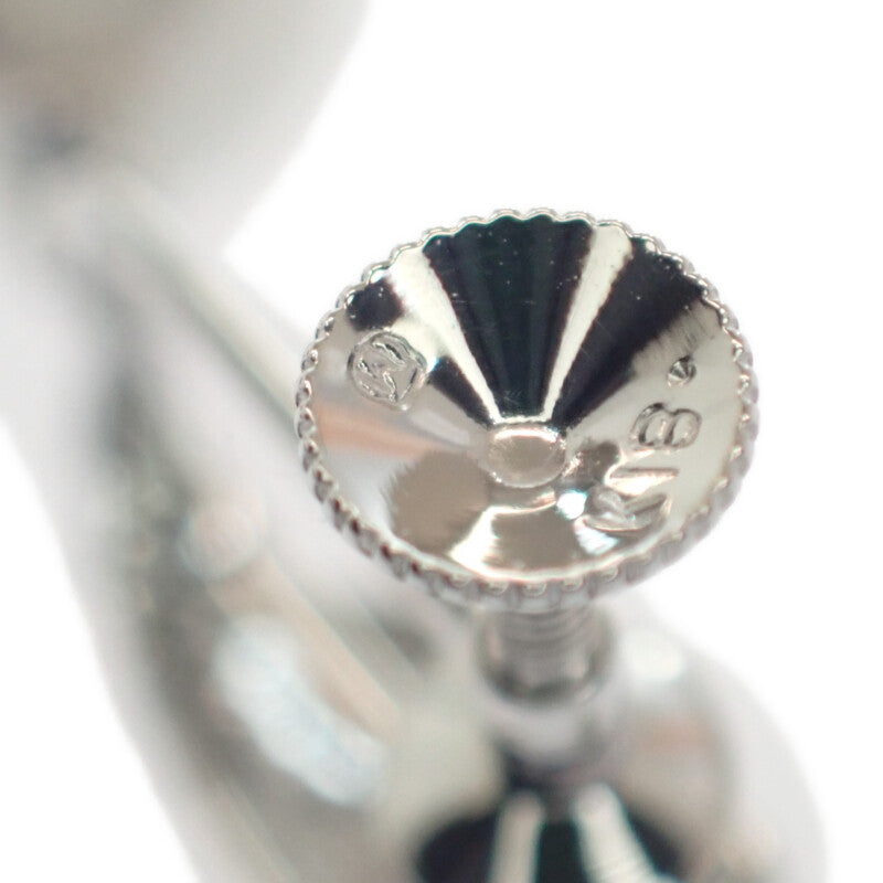 【中古】ミキモト MIKIMOTO フェザー パール イヤリング K18ホワイトゴールド アコヤ真珠 レディース【Aランク】