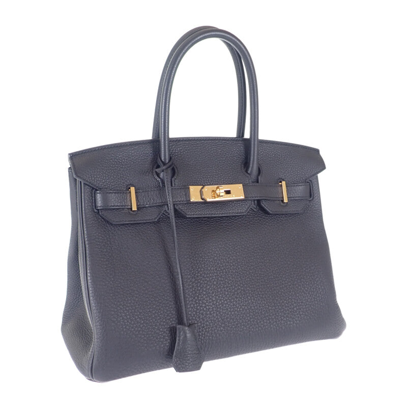 エルメス HERMES バーキン30 ハンドバッグ トゴ ブラック ゴールド金具 レディース【中古】【ABランク】