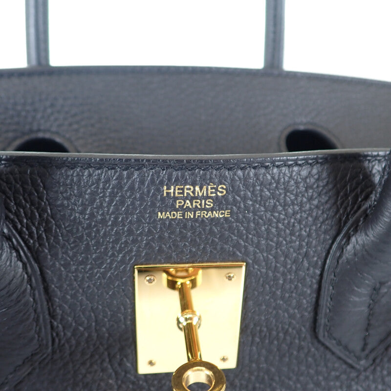 エルメス HERMES バーキン30 ハンドバッグ トゴ ブラック ゴールド金具 レディース【中古】【ABランク】