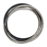 カルティエ CARTIER トリニティ SM フルエタニティ 11号 B4235451 リング K18ホワイトゴールド セラミック ブラック ダイヤモンド レディース【中古】【Aランク】