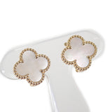 【中古】ヴァンクリーフ&アーペル Van Cleef & Arpels ヴィンテージアルハンブラ VCARA44100 ピアス K18イエローゴールド マザーオブパール レディース【Aランク】