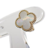 【中古】ヴァンクリーフ&アーペル Van Cleef & Arpels ヴィンテージアルハンブラ VCARA44100 ピアス K18イエローゴールド マザーオブパール レディース【Aランク】