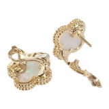 【中古】ヴァンクリーフ&アーペル Van Cleef & Arpels ヴィンテージアルハンブラ VCARA44100 ピアス K18イエローゴールド マザーオブパール レディース【Aランク】