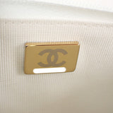 シャネル CHANEL クラシック チェーンウォレット AP0250 ショルダーバッグ キャビアスキン ホワイト ゴールド金具 レディース【中古】【Aランク】