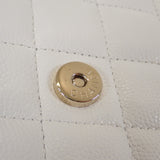 シャネル CHANEL クラシック チェーンウォレット AP0250 ショルダーバッグ キャビアスキン ホワイト ゴールド金具 レディース【中古】【Aランク】