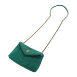 【商談中/対象者以外注文不可】【中古】サンローラン SAINT LAURENT ルル パファー トイバッグ 620333 ショルダーバッグ キャンバス レザー グリーン ゴールド金具 レディース【Aランク】