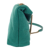 【商談中/対象者以外注文不可】【中古】サンローラン SAINT LAURENT ルル パファー トイバッグ 620333 ショルダーバッグ キャンバス レザー グリーン ゴールド金具 レディース【Aランク】