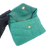 【商談中/対象者以外注文不可】【中古】サンローラン SAINT LAURENT ルル パファー トイバッグ 620333 ショルダーバッグ キャンバス レザー グリーン ゴールド金具 レディース【Aランク】