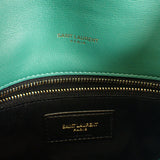 【商談中/対象者以外注文不可】【中古】サンローラン SAINT LAURENT ルル パファー トイバッグ 620333 ショルダーバッグ キャンバス レザー グリーン ゴールド金具 レディース【Aランク】