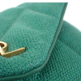 【商談中/対象者以外注文不可】【中古】サンローラン SAINT LAURENT ルル パファー トイバッグ 620333 ショルダーバッグ キャンバス レザー グリーン ゴールド金具 レディース【Aランク】