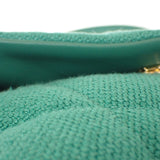 【商談中/対象者以外注文不可】【中古】サンローラン SAINT LAURENT ルル パファー トイバッグ 620333 ショルダーバッグ キャンバス レザー グリーン ゴールド金具 レディース【Aランク】