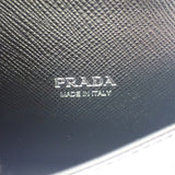 プラダ PRADA トライアングル 1TL404 カードケース サフィアーノ ブラック レディース【中古】【Aランク】