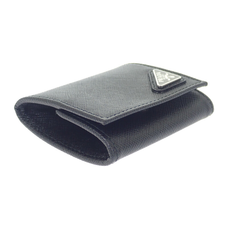 プラダ PRADA サフィアーノ トライアングル 2MM935_QHH_F0002 コインケース サフィアーノ ブラック レディース メンズ【中古】【Aランク】