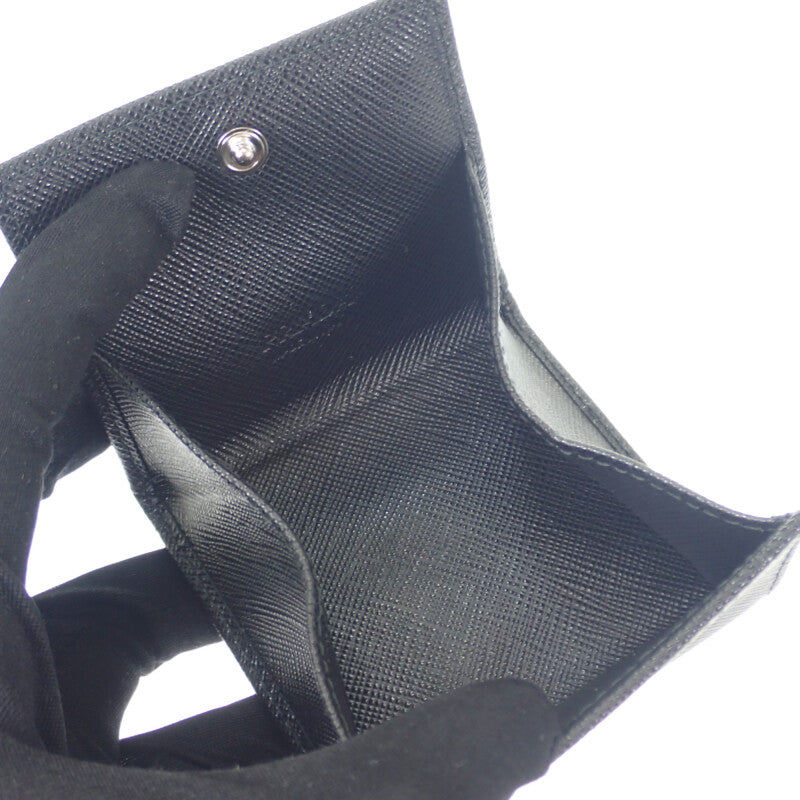 プラダ PRADA サフィアーノ トライアングル 2MM935_QHH_F0002 コインケース サフィアーノ ブラック レディース メンズ【中古】【Aランク】
