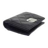 シャネル CHANEL マトラッセ コンパクトウォレット AP3828B1562094305 二つ折り財布 キャビアスキン ブラック シルバー金具 レディース【中古】【SAランク】