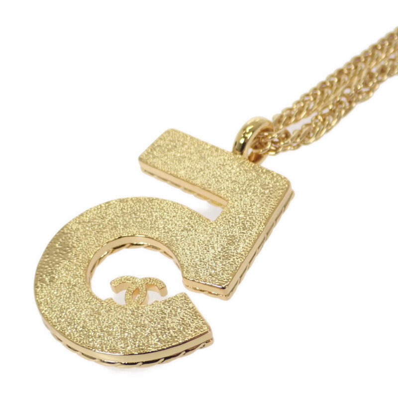 シャネル CHANEL No.5 ロング ネックレス メタル ゴールド ブルー レディース【中古】【Aランク】