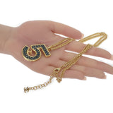 シャネル CHANEL No.5 ロング ネックレス メタル ゴールド ブルー レディース【中古】【Aランク】